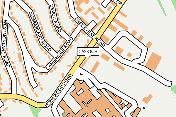 CA28 8JH map - OS OpenMap – Local (Ordnance Survey)