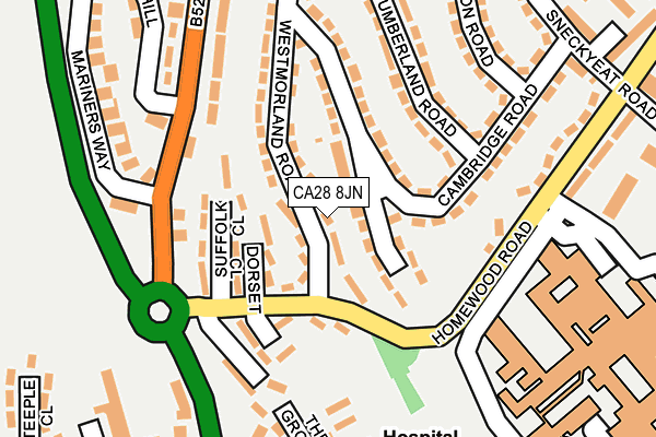 CA28 8JN map - OS OpenMap – Local (Ordnance Survey)