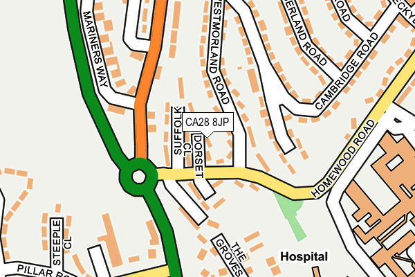 CA28 8JP map - OS OpenMap – Local (Ordnance Survey)