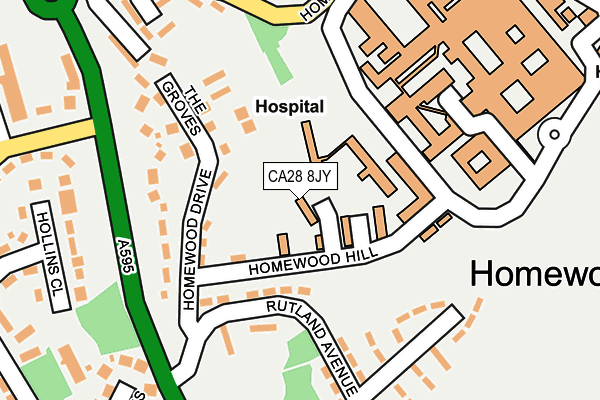 CA28 8JY map - OS OpenMap – Local (Ordnance Survey)