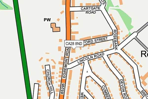 CA28 8ND map - OS OpenMap – Local (Ordnance Survey)