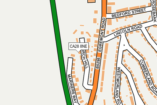 CA28 8NE map - OS OpenMap – Local (Ordnance Survey)