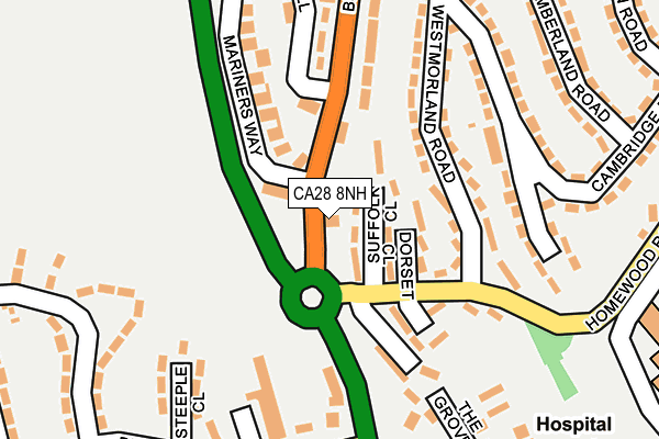 CA28 8NH map - OS OpenMap – Local (Ordnance Survey)