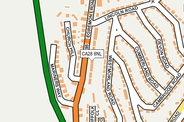 CA28 8NL map - OS OpenMap – Local (Ordnance Survey)