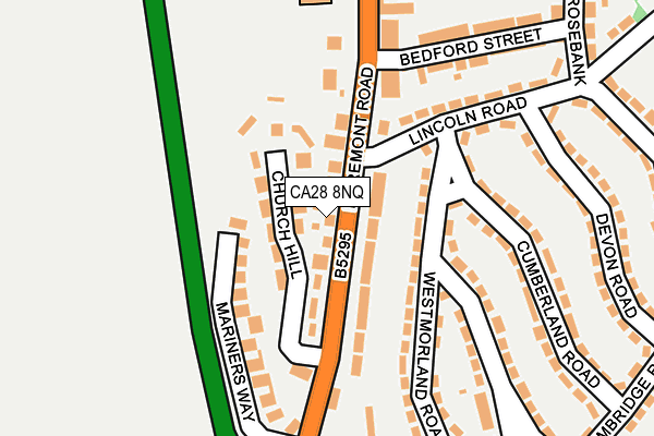 CA28 8NQ map - OS OpenMap – Local (Ordnance Survey)