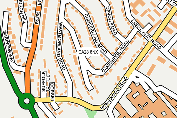 CA28 8NX map - OS OpenMap – Local (Ordnance Survey)