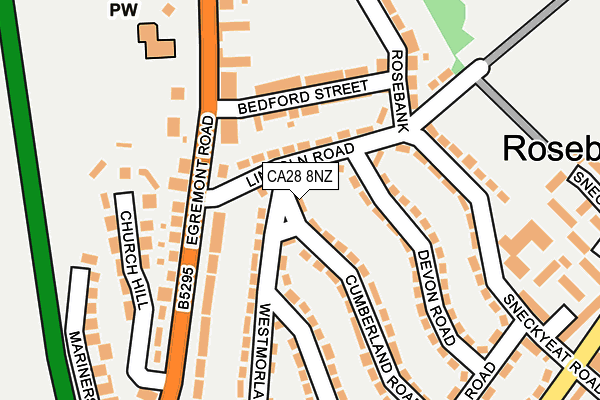 CA28 8NZ map - OS OpenMap – Local (Ordnance Survey)