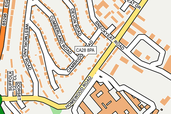 CA28 8PA map - OS OpenMap – Local (Ordnance Survey)