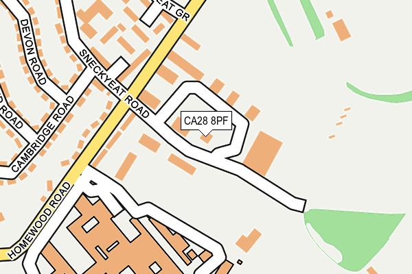 CA28 8PF map - OS OpenMap – Local (Ordnance Survey)