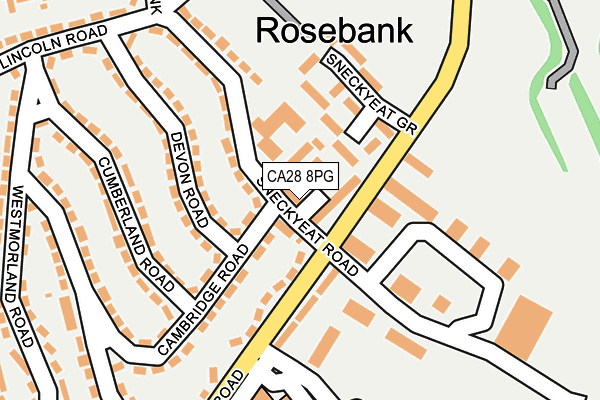 CA28 8PG map - OS OpenMap – Local (Ordnance Survey)