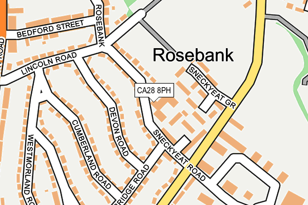 CA28 8PH map - OS OpenMap – Local (Ordnance Survey)