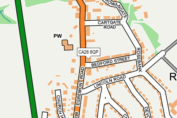 CA28 8QP map - OS OpenMap – Local (Ordnance Survey)