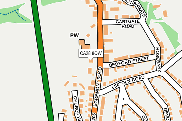 CA28 8QW map - OS OpenMap – Local (Ordnance Survey)