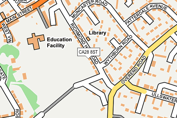 CA28 8ST map - OS OpenMap – Local (Ordnance Survey)