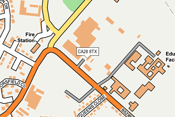 CA28 8TX map - OS OpenMap – Local (Ordnance Survey)