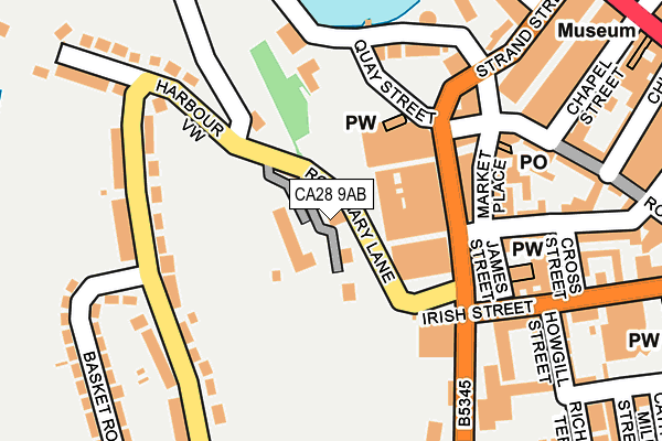 CA28 9AB map - OS OpenMap – Local (Ordnance Survey)