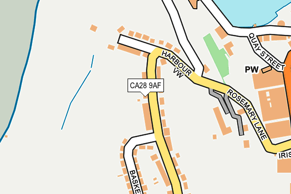 CA28 9AF map - OS OpenMap – Local (Ordnance Survey)