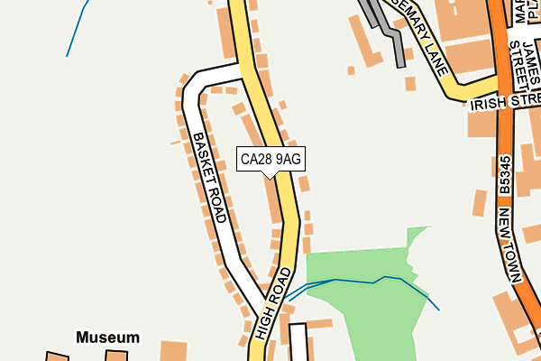 CA28 9AG map - OS OpenMap – Local (Ordnance Survey)