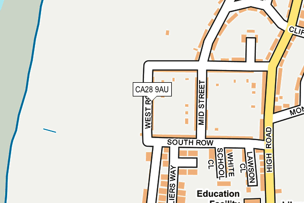 CA28 9AU map - OS OpenMap – Local (Ordnance Survey)