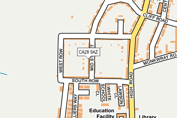 CA28 9AZ map - OS OpenMap – Local (Ordnance Survey)