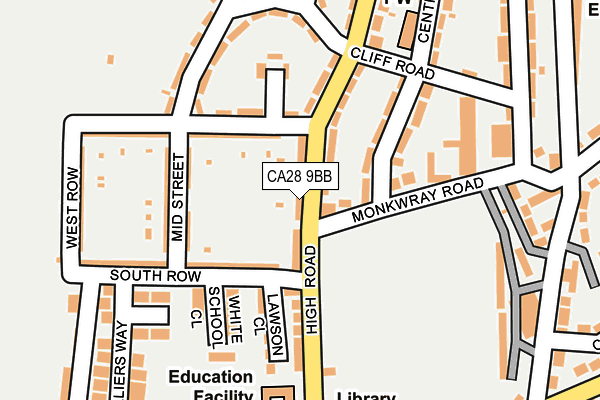 CA28 9BB map - OS OpenMap – Local (Ordnance Survey)