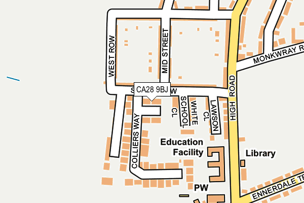 CA28 9BJ map - OS OpenMap – Local (Ordnance Survey)