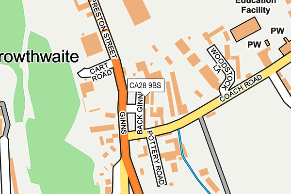 CA28 9BS map - OS OpenMap – Local (Ordnance Survey)