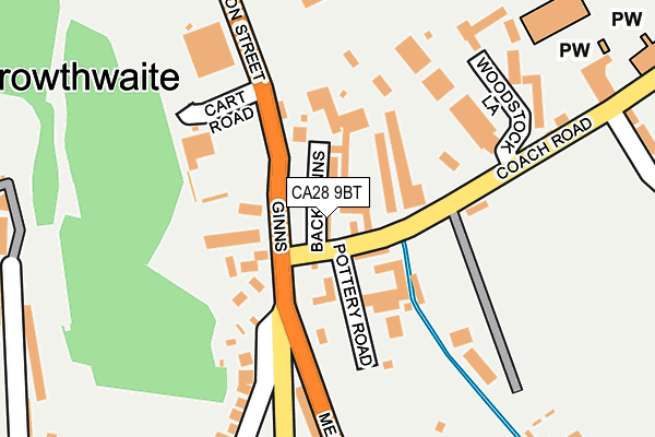 CA28 9BT map - OS OpenMap – Local (Ordnance Survey)