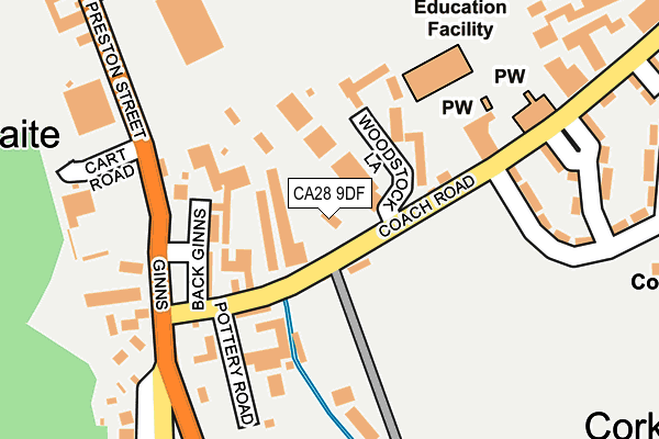 CA28 9DF map - OS OpenMap – Local (Ordnance Survey)