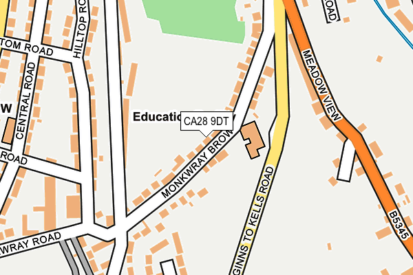 CA28 9DT map - OS OpenMap – Local (Ordnance Survey)