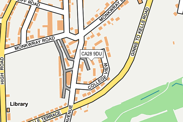 CA28 9DU map - OS OpenMap – Local (Ordnance Survey)