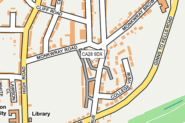 CA28 9DX map - OS OpenMap – Local (Ordnance Survey)