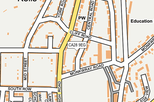 CA28 9EG map - OS OpenMap – Local (Ordnance Survey)