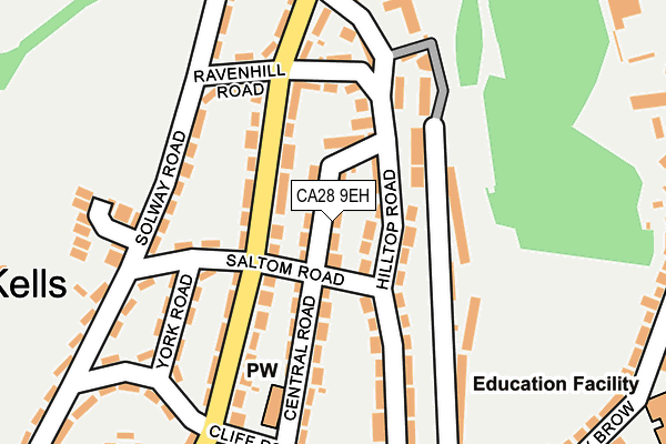 CA28 9EH map - OS OpenMap – Local (Ordnance Survey)