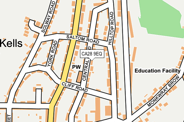 CA28 9EQ map - OS OpenMap – Local (Ordnance Survey)
