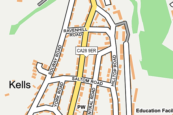 CA28 9ER map - OS OpenMap – Local (Ordnance Survey)