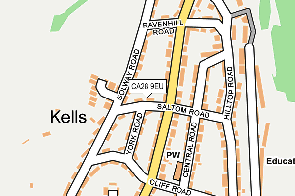 CA28 9EU map - OS OpenMap – Local (Ordnance Survey)