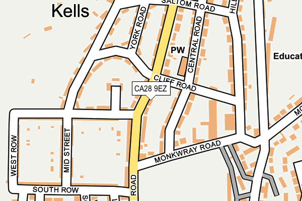 CA28 9EZ map - OS OpenMap – Local (Ordnance Survey)