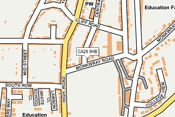 CA28 9HB map - OS OpenMap – Local (Ordnance Survey)