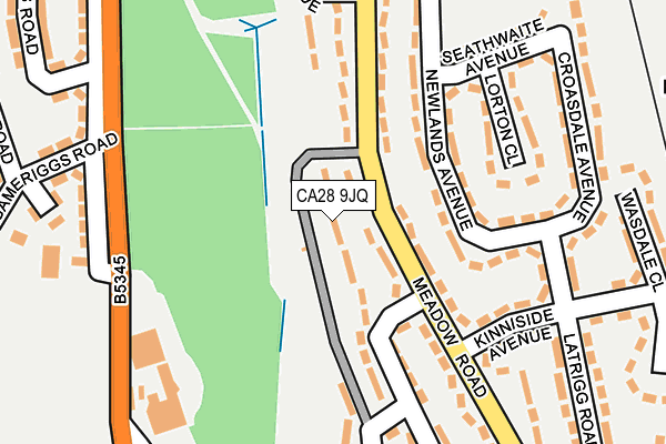 CA28 9JQ map - OS OpenMap – Local (Ordnance Survey)