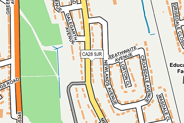 CA28 9JR map - OS OpenMap – Local (Ordnance Survey)