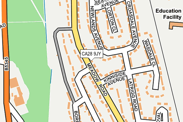 CA28 9JY map - OS OpenMap – Local (Ordnance Survey)