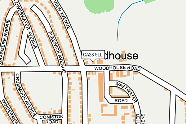Map of WOODHOUSE CONVENIENCE STORE LTD at local scale