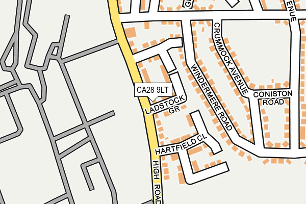 CA28 9LT map - OS OpenMap – Local (Ordnance Survey)