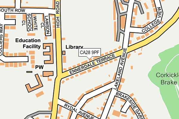 CA28 9PF map - OS OpenMap – Local (Ordnance Survey)