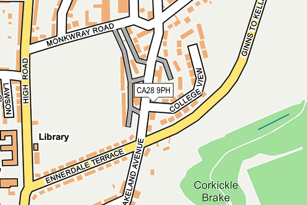 CA28 9PH map - OS OpenMap – Local (Ordnance Survey)