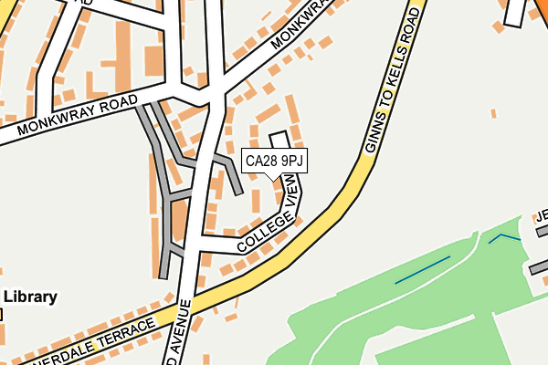 CA28 9PJ map - OS OpenMap – Local (Ordnance Survey)