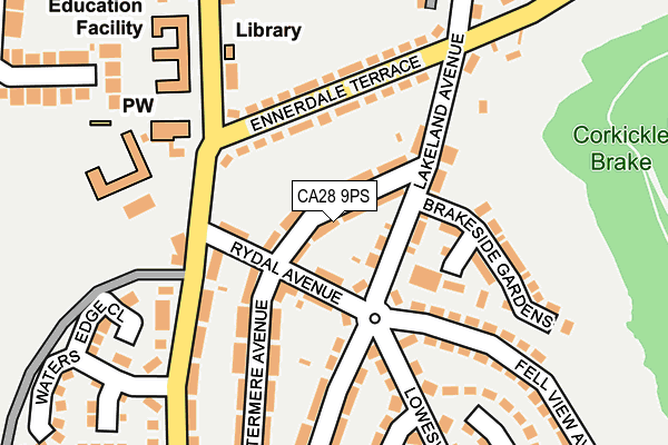 CA28 9PS map - OS OpenMap – Local (Ordnance Survey)