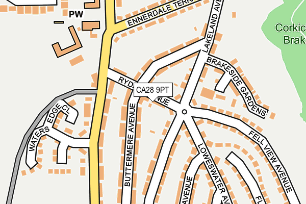 CA28 9PT map - OS OpenMap – Local (Ordnance Survey)