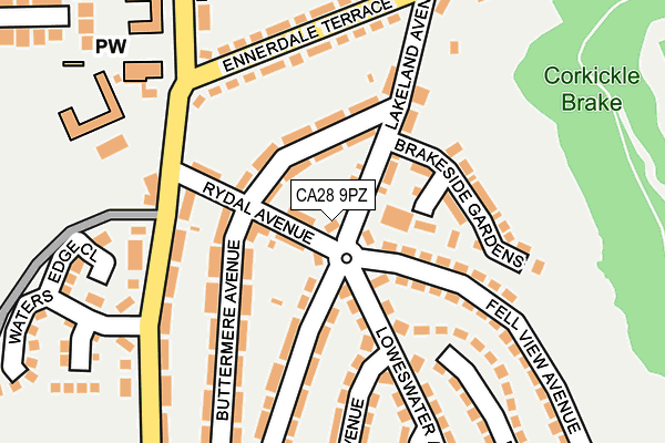 CA28 9PZ map - OS OpenMap – Local (Ordnance Survey)